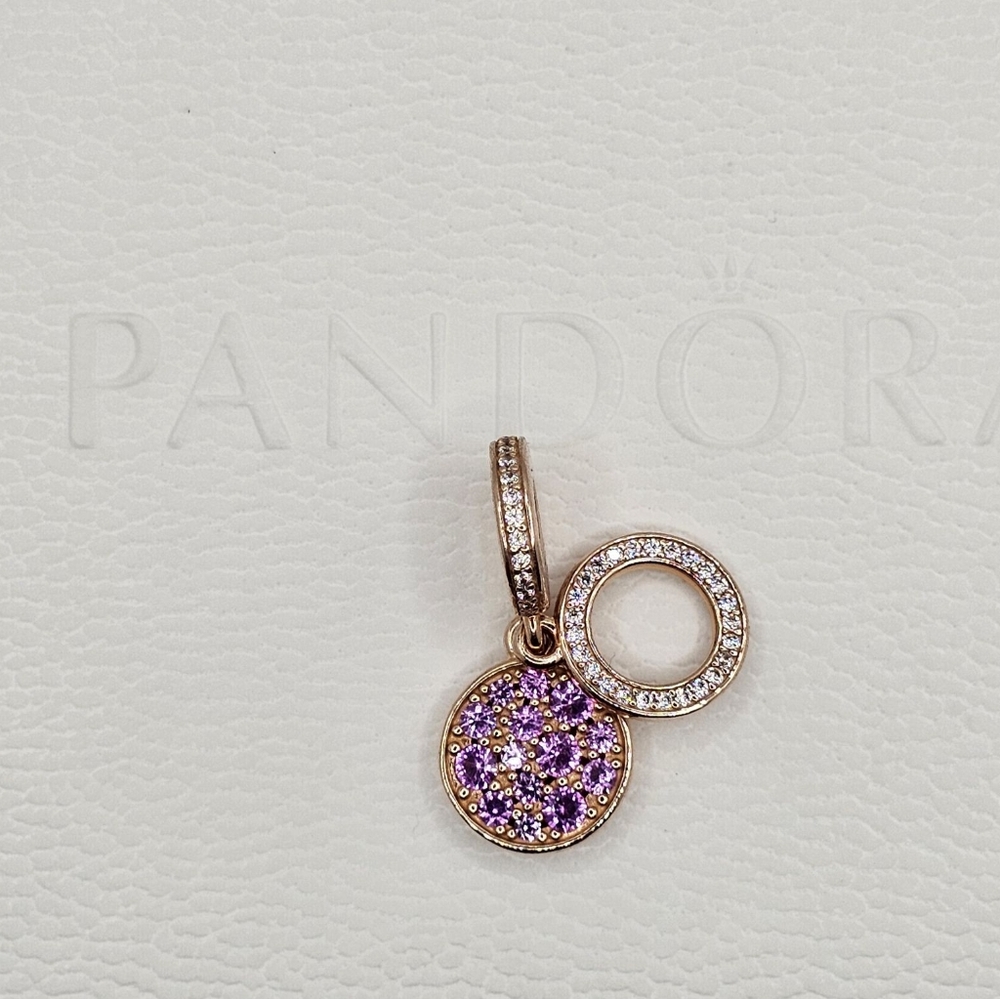 🎁Authentic Pandora ROSE SPARKLING DANGLE CHARM - Picture 8 of 8